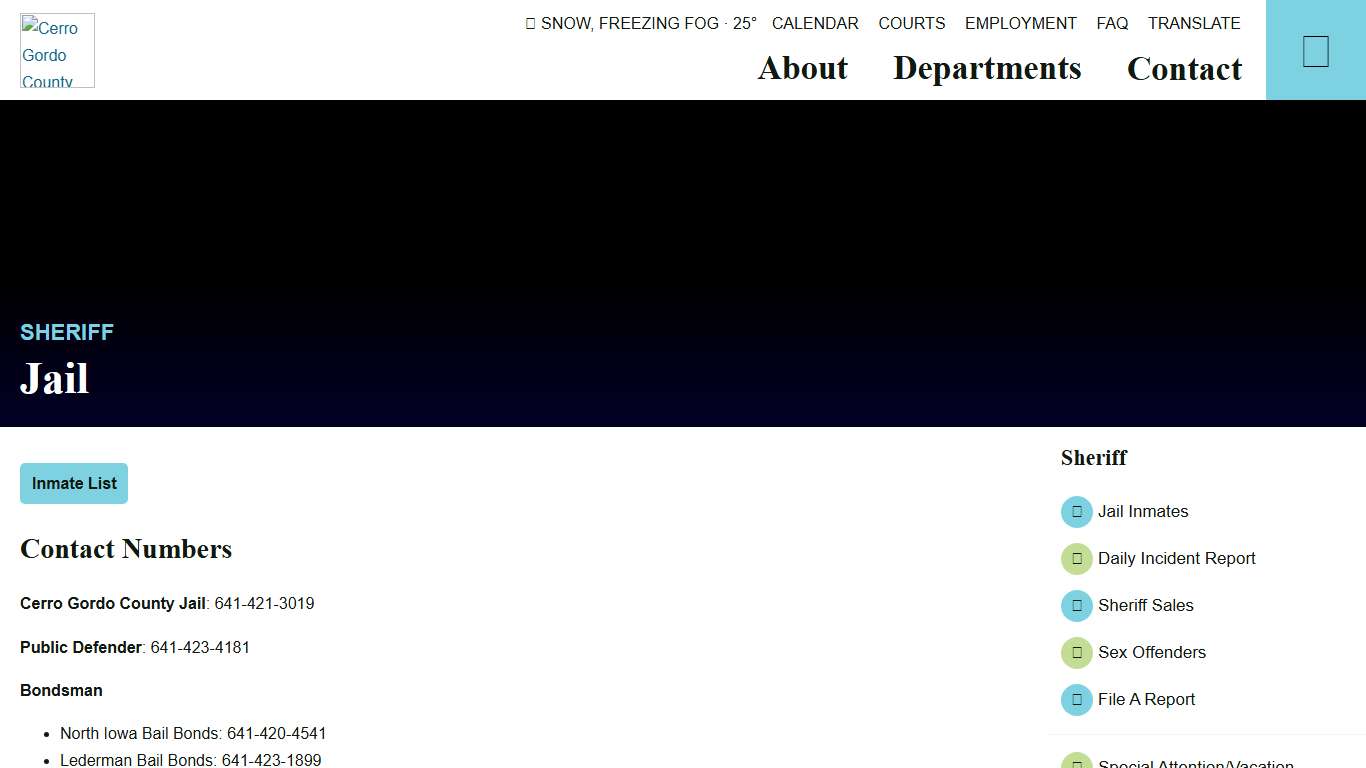 Jail - Sheriff's Office - Cerro Gordo County, Iowa